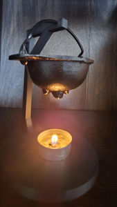 Handmade Metal Religious Candle Warmer Lamp for Scented Candles Eco-Friendly <b>Electric</b> Smokeless Heating - Product Image 2