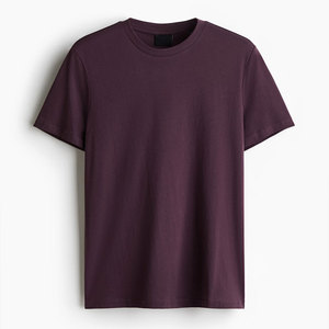 Camiseta de algodón de corte regular para hombre, de color liso, cuello redondo, manga corta, estilo casual, tejido jersey, con logotipo personalizado. - Product Image 1