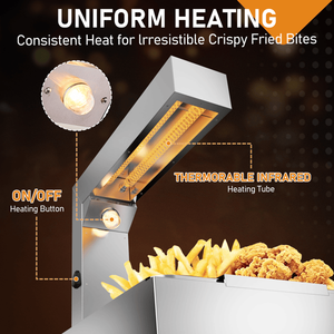 Scaldavivande Elettrico Orizzontale in Acciaio Inox, Standard USA 110V 750W, Manuale, Argento, per Catene di Fast Food - Product Image 4