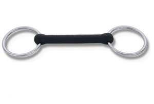 Bocado de Anillo Suelto para Caballo de Acero Inoxidable y Goma |   Bocado de Brida Suave para Entrenamiento y Montar a Caballo - Product Image 2