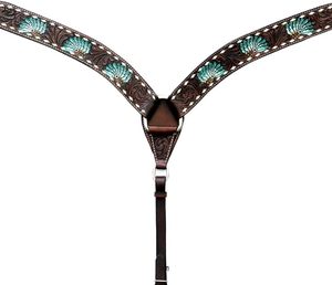 Premium Genuine Leather Western Horse Headstall Adjustable Browband Bridle for Ranch Riding Trail Riding <b>Equestrian</b> Tack - Product Image 3