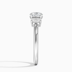 Bague BOJ 067, coupe ronde, argent 925, trois pierres, halo solitaire, diamant, 2 carats, couleur D, VVS1, moissanite, certifiée GRA, prix bas - Product Image 3