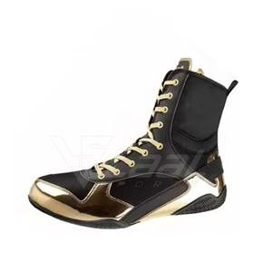 Chaussures de boxe avec logo personnalisé, empeigne en mesh respirant, semelle flexible, chaussures de sport confortables pour l'entraînement - Product Image 4