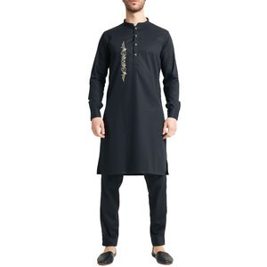 New Design Islamic Modest <b>Men's</b> <b>Thobes</b> Jubbah Solid Polyester Autumn Plus Size Long Sleeve Thermal Breathable Wholesale - Product Image 2