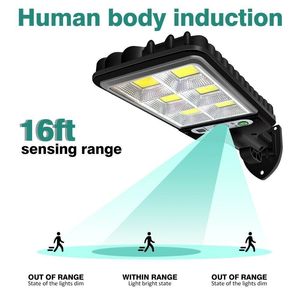 Lampada da parete solare a LED 600W giardino esterno di sicurezza Street Yard lampada con sensore di movimento per uso residenziale e commerciale - Product Image 3