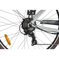 Vélo Électrique Urbain pour Femme 700c, Cadre en Alliage d'Aluminium, Vitesse Max 25km/h, Moteur Brushless 250W, Capteur Lithium