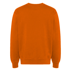 Sudadera con Capucha Oversize de Felpa Naranja Gruesa 100% Algodón con Bolsillo en la Manga y Puños Acanalados para Atuendos Casuales de Streetwear - Product Image 2