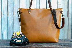 Genuine Leather Tote Bag Vintage Shoulder Handbag Large Capacity Zipper <b>Purse</b> for Daily Travel Shopping - Product Image 3