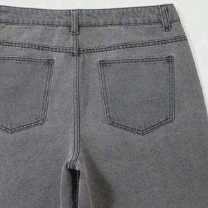 Shorts de Mezclilla Personalizados con Estampado de Estrellas, Cintura Media, 100% Algodón, Transpirables, Ecológicos, Corte Holgado, Modernos, Unisex, para Verano - Product Image 5