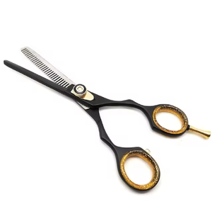 Kit de coiffure professionnel en acier inoxydable poli miroir avec ciseaux à effiler, ciseaux de coiffure et rasoir, avec peigne, en vente - Product Image 6