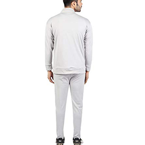 Survêtement léger à capuche pour homme, séchage rapide, gris uni, fermeture éclair intégrale, vêtements de sport décontractés avec poches latérales, idéal pour le printemps - Product Image 3