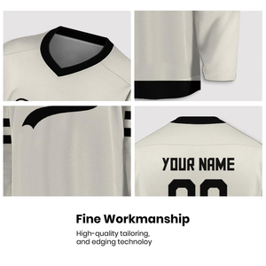 เสื้อฮอกกี้น้ำแข็งผลิตในปากีสถาน ปี 2026 |   ชุดฮอกกี้แบบสั่งทำสีพื้นคอวี ระบายอากาศได้ดี พิมพ์ลายแบบซับลิเมชั่น ลดราคาพิเศษ | - Product Image 3