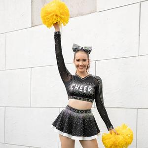 Uniformes de animadoras de alta calidad para clubes femeninos, uniformes de baile al por mayor, uniformes de animadoras personalizados por sublimación, uniformes de animadoras. - Product Image 2