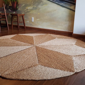 Textured Water Hyacinth Rug From Vietnam Natural Fiber Braided Woven Rug for Living Room Bedroom Resort Home Hotel Floor - Product Image 4