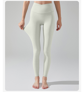 Leggings de yoga pour femmes, style tendance, respirants, tricotés, de haute qualité, confortables, taille élastique, logo personnalisé, fabricant - Product Image 2