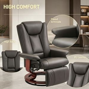 Sedia da Ufficio Direzionale dal Design Contemporaneo, Altezza Regolabile, Comoda in Materiale PU, Girevole con Poggiatesta Regolabile per Scrivanie - Product Image 2