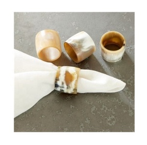 2025 luxueux fabriqués à la main corne ronds de serviette 4 pièces ensemble conceptions uniques couleurs vives élégant salle à manger mariages hôtel Table décor - Product Image 6