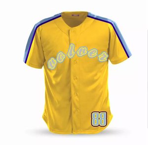 Camiseta de Béisbol Volver para Hombre, Roja, Sin Mangas, con Botones al Frente, 100% Poliéster Transpirable, Diseño a Cuadros, Nombre del Equipo Impreso, Número 33 - Product Image 6