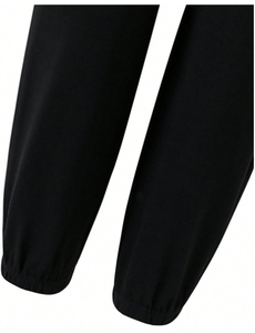 Wholesale Manufacturer Zip-Up Hoodie and <b>Pant</b> Set - Custom Logo Cotton Fleece Tracksuit with Diamond Rhinestone Detailing - Product Image 4