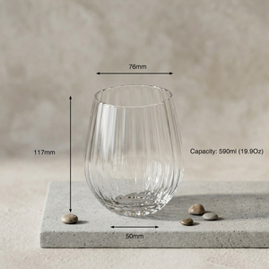 [Holar] Vasos de Agua de Plástico Transparentes de 20 oz con Diseño de Rayas, Hechos en Taiwán, de Alta Calidad, para Fiestas en la Piscina al Aire Libre - Product Image 3