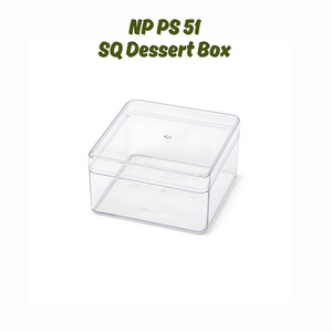 กล่องขนมพลาสติกทรงสี่เหลี่ยม NP PS 51 สำหรับใส่อาหาร ขนาด 250 มล. ป้องกันการรั่วซึม คุณภาพสำหรับอาหาร ใช้แล้วทิ้ง ขายดีที่สุด เหมาะสำหรับงานจัดเลี้ยง - Product Image 1