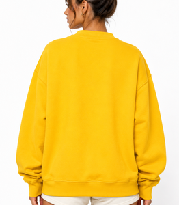 Pull-over col roulé oversize pour femme en coton doux 100 % écologique tricoté à manches courtes – Vente en gros - Product Image 3