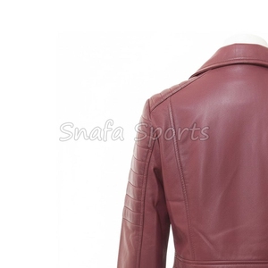 แจ็คเก็ตหนังผู้หญิงสไตล์มินิมอล ดีไซน์เรียบง่ายแต่ทันสมัย เหมาะสำหรับแฟชั่นประจำวัน แจ็คเก็ตหนังที่ดีที่สุด - Product Image 6