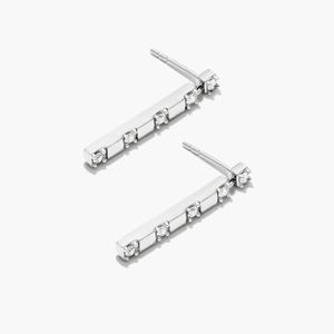 Boucles d'oreilles pendantes Abyss en diamant cultivé en laboratoire, or rose - Product Image 2