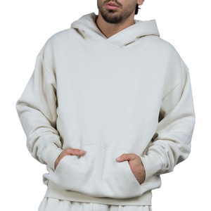 Hoodies High Quality 100% Cotton 400gsm Heavyweight Custom Blank for Screen Print Embroidery <b>Pullover</b> <b>Men</b> Oversized Hoodies - Product Image 4