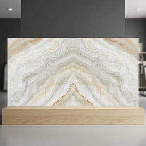 Azulejos de porcelana pulida Canyon Star Book Match Marble de 600x1200 mm con acabado brillante para suelo de apartamento - Product Image 4