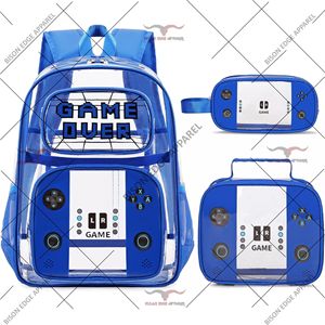 Clear Transparent <b>Backpack</b> Set <b>Waterproof</b> PVC <b>School</b> <b>Backpack</b> with Lunch Bag and Pencil Case Travel Book Bag Custom - Product Image 4