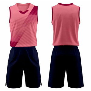 Custom Sublimated <b>Volleyball</b> Uniform <b>Set</b> Adult Sleeveless V-Neck Moisture Wicking Polyester Gradient Color Unisex Uniform Kit - Product Image 1