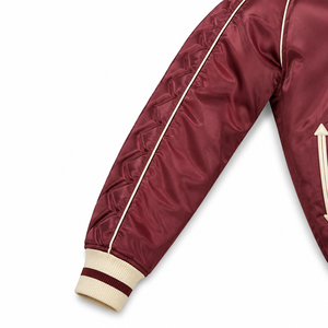Veste en satin avec logo brodé, personnalisable, unisexe, légère, vente en gros, avec boutons sur le devant et col côtelé - Product Image 5