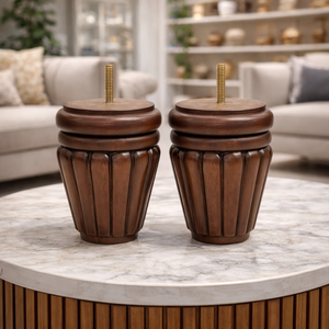 ขาเฟอร์นิเจอร์ไม้ทรงกระบอก ขาโซฟาไม้เนื้อแข็ง ขาโต๊ะไม้ตกแต่ง ผลิตตามสั่ง (OEM) เวียดนาม - Product Image 3