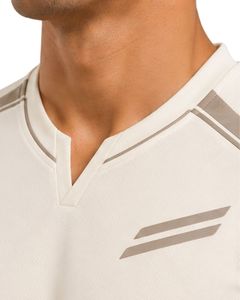 <b>White</b> Beige Men Performance T Shirt Short Sleeve Sports Jersey Quick Dry Breathable Athletic Gym Training Workout Custom <b>Tee</b> Top - Product Image 3
