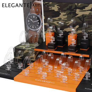 Reloj deportivo para hombre con pantalla de ventana de color negro y naranja, estilo camuflaje, con soporte para reloj. - Product Image 3