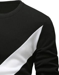 Sweat-shirts à col rond brodés de haute qualité 100% coton pour hommes, taille ample pour l'hiver - Product Image 3
