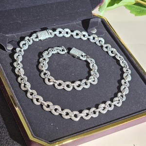 Cadena Cubana de Plata 925 con Moissanita VVS de Lujo, Joyería Hip Hop, Cadena Cubana con Incrustaciones de Moissanita para Hombres y Mujeres - Product Image 6