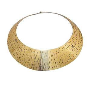 Collier ras du cou en laiton métallique pour femme, réglable, plaqué laiton, bijou minimaliste, élégant et tendance - Product Image 4