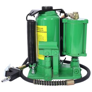 Martinetto idraulico pneumatico a bottiglia da 12 tonnellate/24000 libbre con intervallo di sollevamento di 9,8-19,3 pollici, interamente saldato, con maniglia manuale e pompa ad aria per auto - Product Image 1