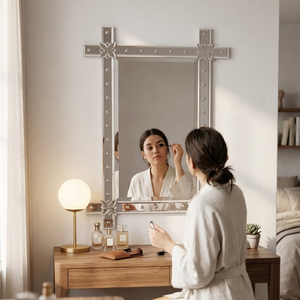 Espejo Decorativo de Pared Estilo Barroco Veneciano |   Espejo Decorativo de Estilo Antiguo de Lujo para Sala de Estar, Vestíbulo de Hotel y Decoración de Interiores del Hogar - Product Image 2