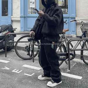 ชุดวอร์มสเวตเตอร์แบบไม่มีซิปมีฮู้ดสำหรับผู้ชายชุดวอร์มแนวสตรีทโอเวอร์ไซส์ออกแบบโลโก้ได้ตามต้องการ - Product Image 6