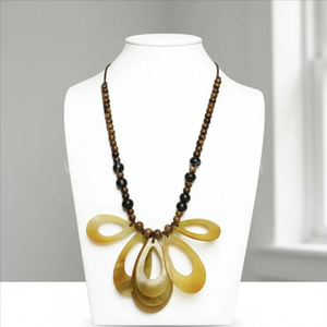 Handmade Natural Buffalo Horn Necklace Set Vietnam Link Chain Jewelry Bulk for Party Wedding Engagement Anniversary Eco-Friendly - Product Image 5