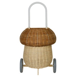 ตะกร้าหวายทรงเห็ดสีน้ำตาล ตะกร้าเก็บของทำมือ ขายส่ง เป็นมิตรกับสิ่งแวดล้อม ผลิตในเวียดนาม พร้อมส่ง - Product Image 1