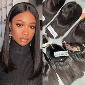 Perruque vietnamienne en cheveux humains, extensions de cheveux Remy vierges russes authentiques, perruques de cheveux bruts pour femmes noires, vente en gros - Product Image 4