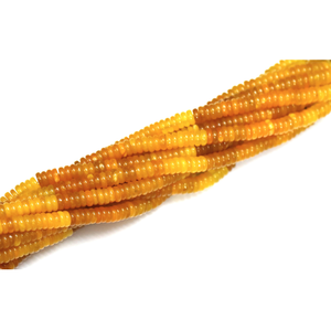 Cuentas planas de cuarzo amarillo miel, cuentas de piedra preciosa Heishi de cuarzo amarillo de 15 pulgadas, cuentas al por mayor para la fabricación de joyería - Product Image 5