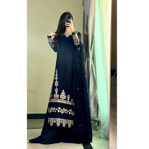 Vestidos de Fiesta Formales y Casuales de Verano para Mujer, Estilo Pakistaní e Indio, Conjuntos de Salwar Kameez y Kurti de Organza, Sin Arrugas, para Eid - Product Image 4