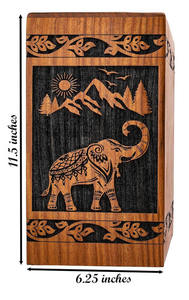 Urnes funéraires en bois modernes pour adultes, très demandées, faites à la main, pour hommes et femmes, décoratives. - Product Image 2