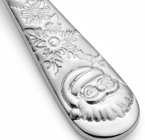 Juego de cubiertos plateados con diseño de Papá Noel, 5 piezas (tenedor, cuchara, cuchillo), aptos para lavavajillas, para uso en fiestas. - Product Image 2