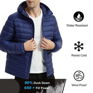 puffer jacket <b>Winter</b> Custom Men's <b>Thick</b> Warm Waterproof Baggy Zip up Cotton Puffer Down Jacket <b>Coat</b> for Men - Product Image 4